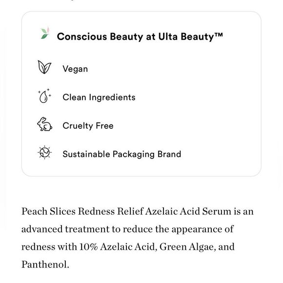🌺FREE ~ Peach Slices ~ Redness Relief Azelaic Acid Serum ~ NEW - Picture 7 of 9